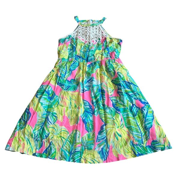 Lilly Pulitzer Kinley Dress Pink Sunset Local Flavor Tropical Beach Size 2 Women - Picture 2 of 14